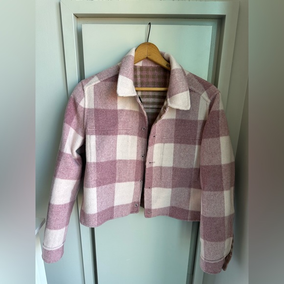 Rails Steffi Plaid Wool Blend Reversible Trucker Jacket - Picture 9 of 11